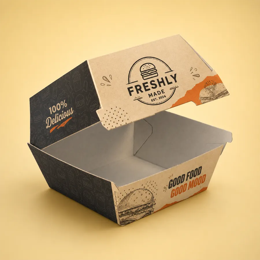 Cardboard Burger Box