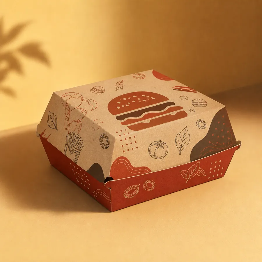Cardboard Burger Box