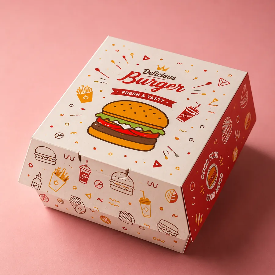 Cardboard Burger Box