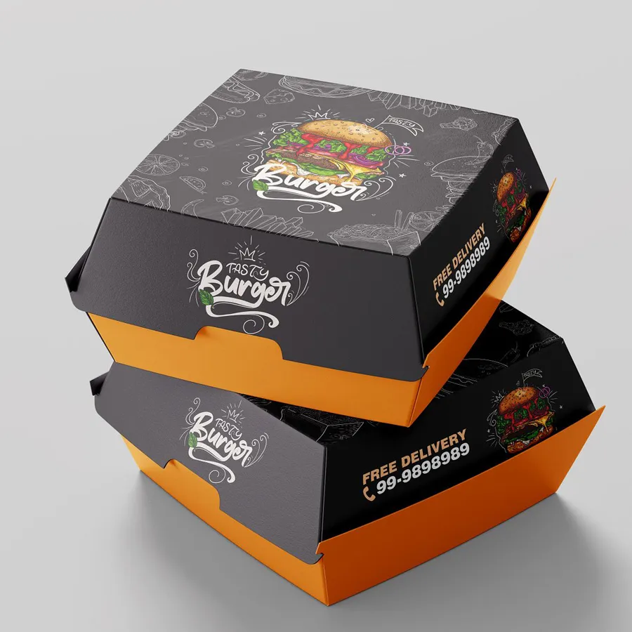 Black Burger Box