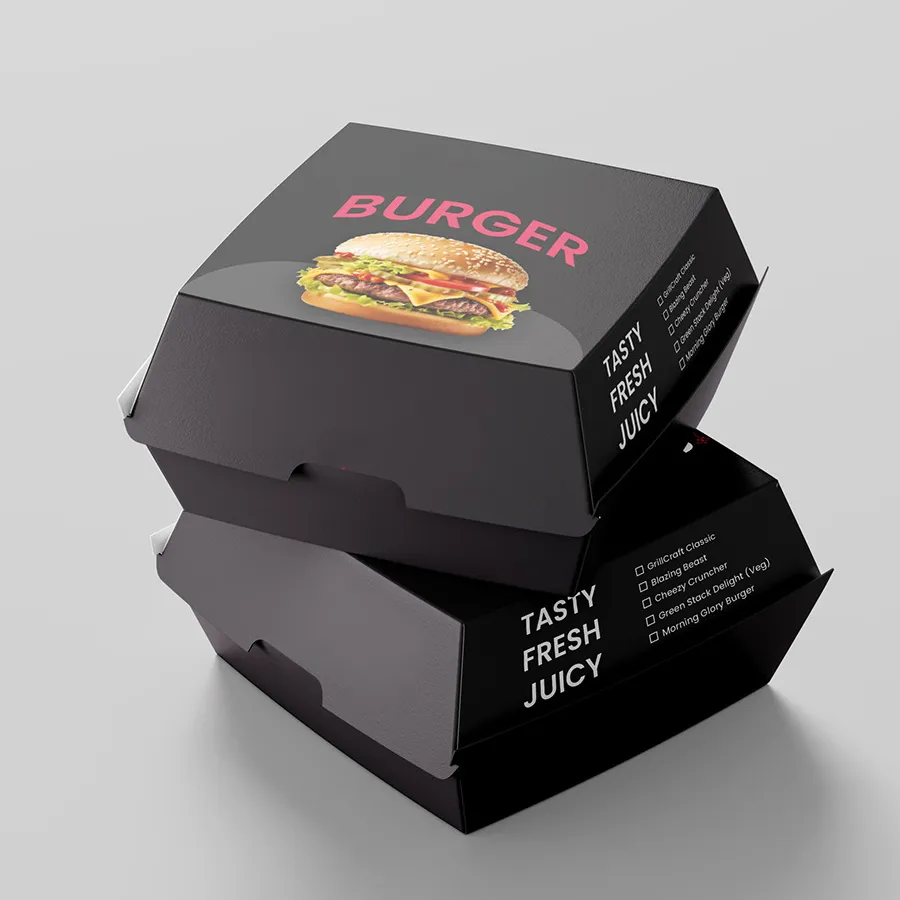 Black Burger Box